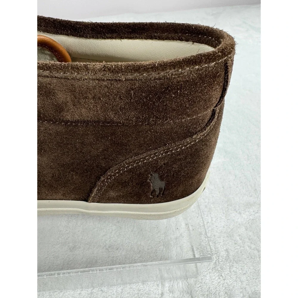 NWT Polo Ralph Lauren Keaton Chukka Sneakers Men's 9‎ Brown Suede 100% Rubber